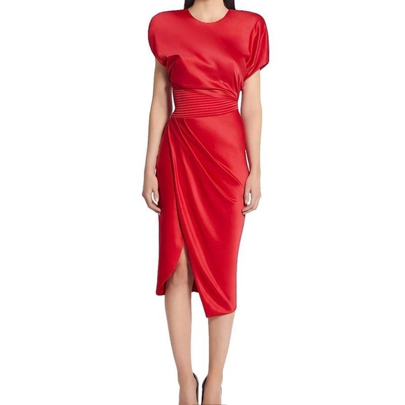 Zhivago Dresses & Skirts - Zhivago Red Satin Midi Dress